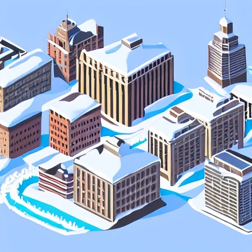 56944-3135937683-an isometric view of a city covered in snow.webp